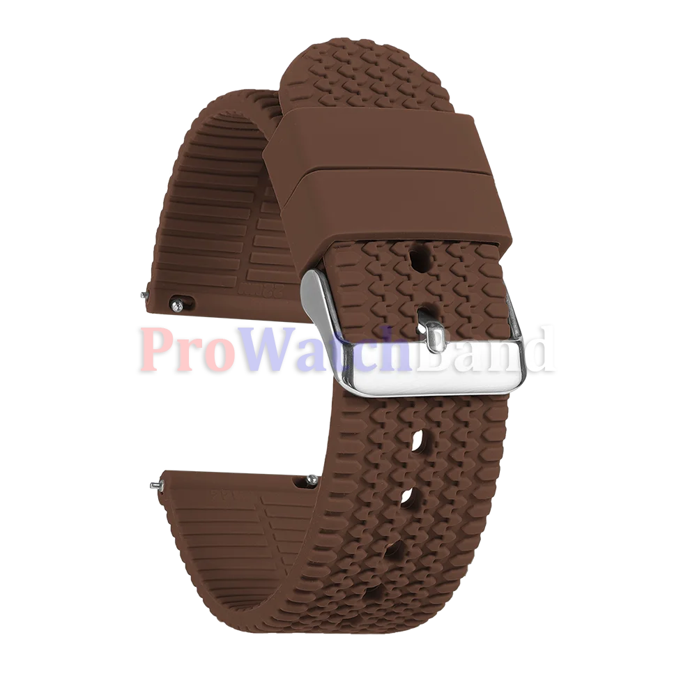 Men's Waterproof Soft Rubber Sport Watch Band Bracelet in Durable Silicone