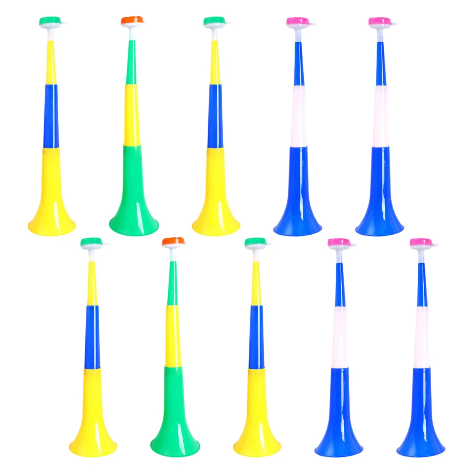 Plastic Stadium Horns Noisemakers Cheering Horns 10Pcs for Party Soccer Ball