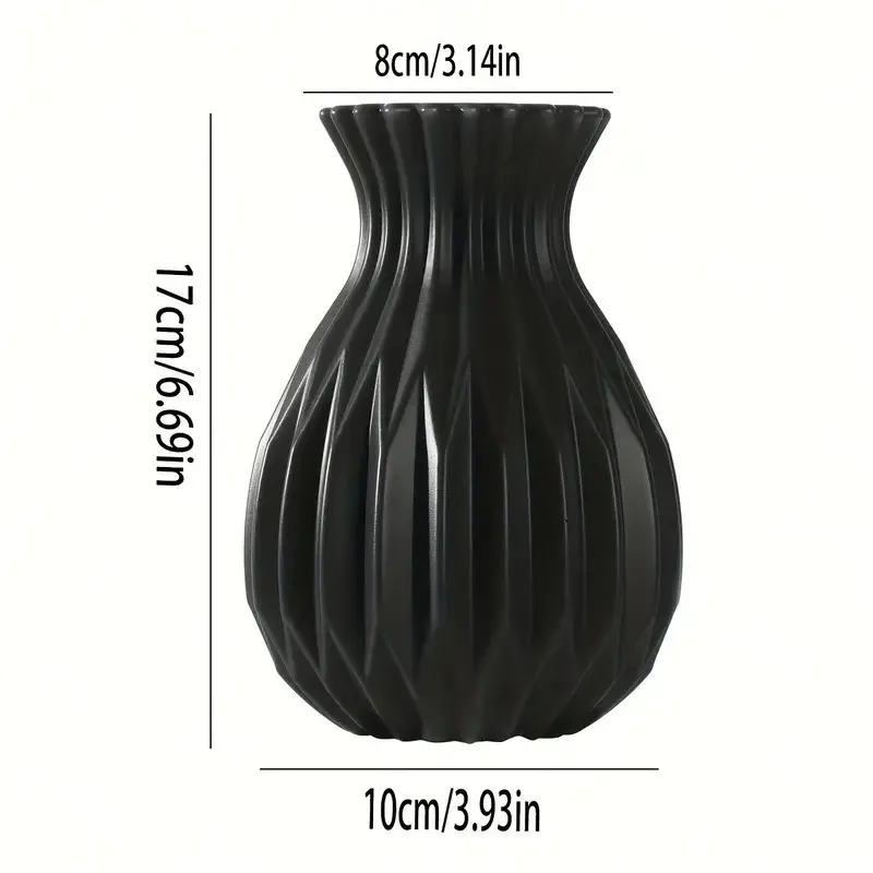 Vase arrangement, high-end home decor, hydroponic Chinese style vase decoration, cross-border imitation ceramic plastic vase