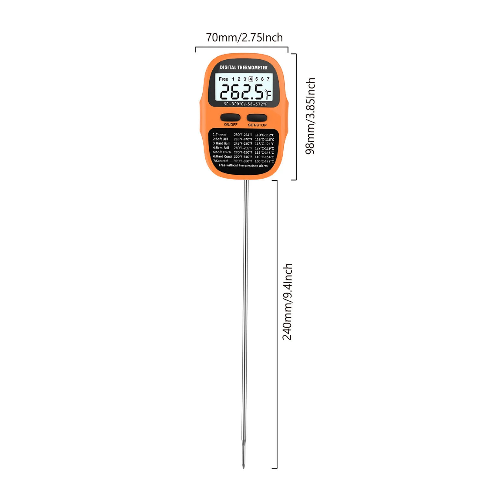 Candy Thermometer Big Screen Kitchen Meat Cake Milk BBQ Cooking Home Thermometer 6