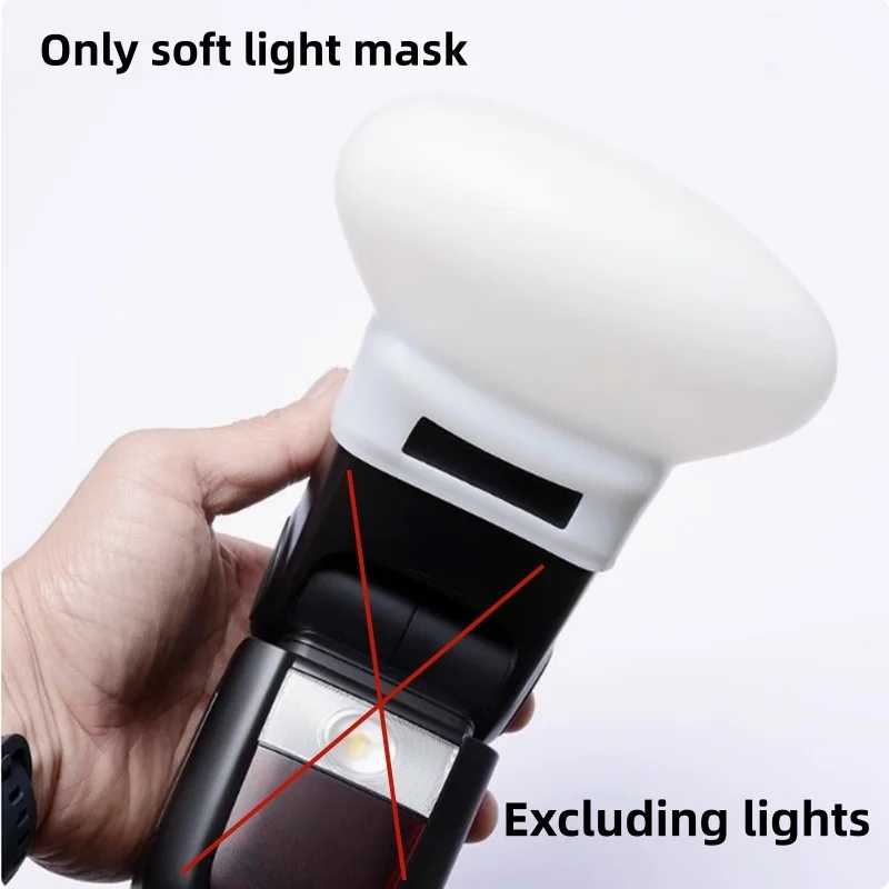 1Pcs Diffuser Bounce Dome Soft Silicone Flash Cap For GODOX Nikon Sony Olympus Fujifilm Panasonic Yongnuo Speedlite