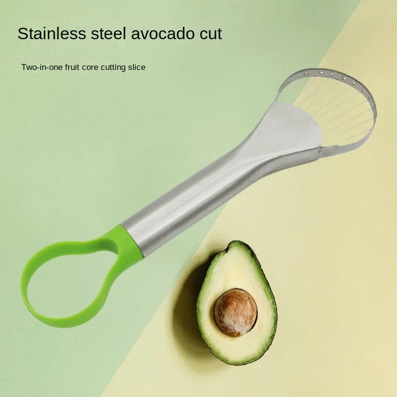 Avocado Melon Cutting Line Cutter Grater Fruit Slicer Housewares Kitchen Utensils Stainless Steel Splitter