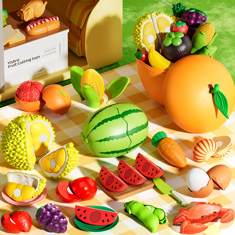 Pretend Kitchen Toys Pretend Food Toys Kitchen Toys Educational Toys Kid Pretend Play Kitchen Toy Set Simulation Cut Fruit Vegetables Sensory Game Make Pizza Food Cook Girl Interactive Education