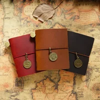 Fromthenon Traveler's Notebook Mini Loose-leaf Notebook Top Layer Leather Pocket Planner Notebooks for Students Stationery 1