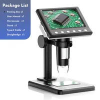 Hayve 4.3'' Digital Microscope 1600X USB Microscope 1080p Soldering Microscope with 8 LEDs Compatible with Windows/Mac OS (DM7) 17