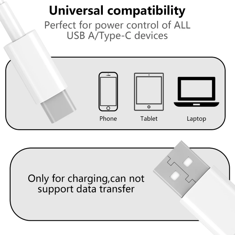 

USB A to USB Male Fast Charging Cord for Mobile Phone USB Lamp Dashcams N2UB