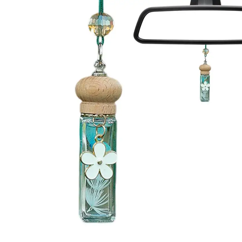 

Car Perfume Pendant Essential Oil Liquid Fragrance Pendant Decor Wooden Lid Design Decoration Supplies For Homes Offices