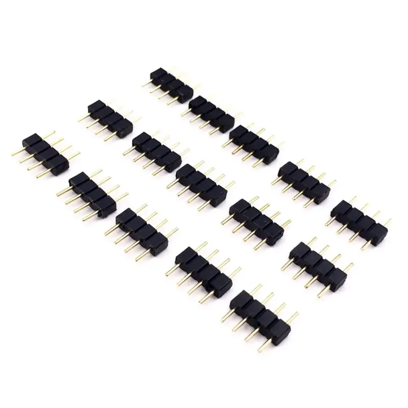 4 PIN LED Connector Adapter Needle Male Type Double Connector For RGB 5050 3528 2835 LED Strip DIY Colorful Lights Insert usb type c connector,splitter connectors cable,touch induction light strip accessory,led light bracket