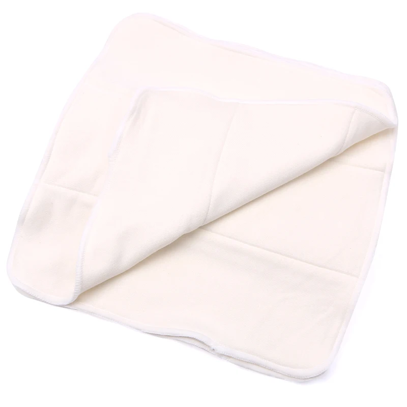 Naughtbaby Trifold Diaper Insert Bamboo Cotton Baby Ecological Diaper Cloth Pocket Nappy OS Fast Absorbency Washable 36x36cm