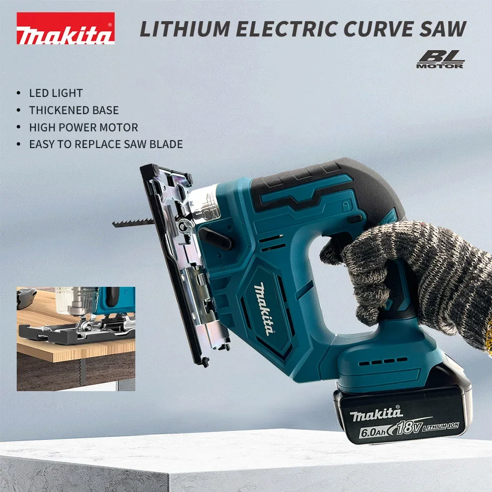 Makita DJV182Z 18V Brushless Jigsaw 340W Electric Jig with Saw Blade Cordless Barrel Handle Jigsaw without Battery DJV182Z 4