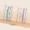Gaiety 5PCS/Set Fashion Casual Women's Watch Pu Belt Quartz Watch Four Heart Dial Watch Daisy Bracelet Set Girl's Gift 6
