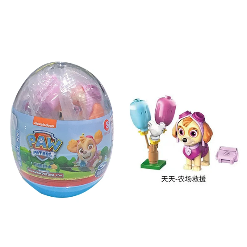 4pcs PAW Patrol Splicing blocks twisting Twisted Egg Mini Chase Marshall Skye Rubble Capsule Assembled Toys For children's Gifts