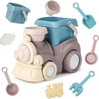 Beach Toys for Toddlers Kids Sand Toys Train Beach Truck Beach Bucket Scoop Trowel Colander Rake Sand Castle Toys Sandbox Toys 1