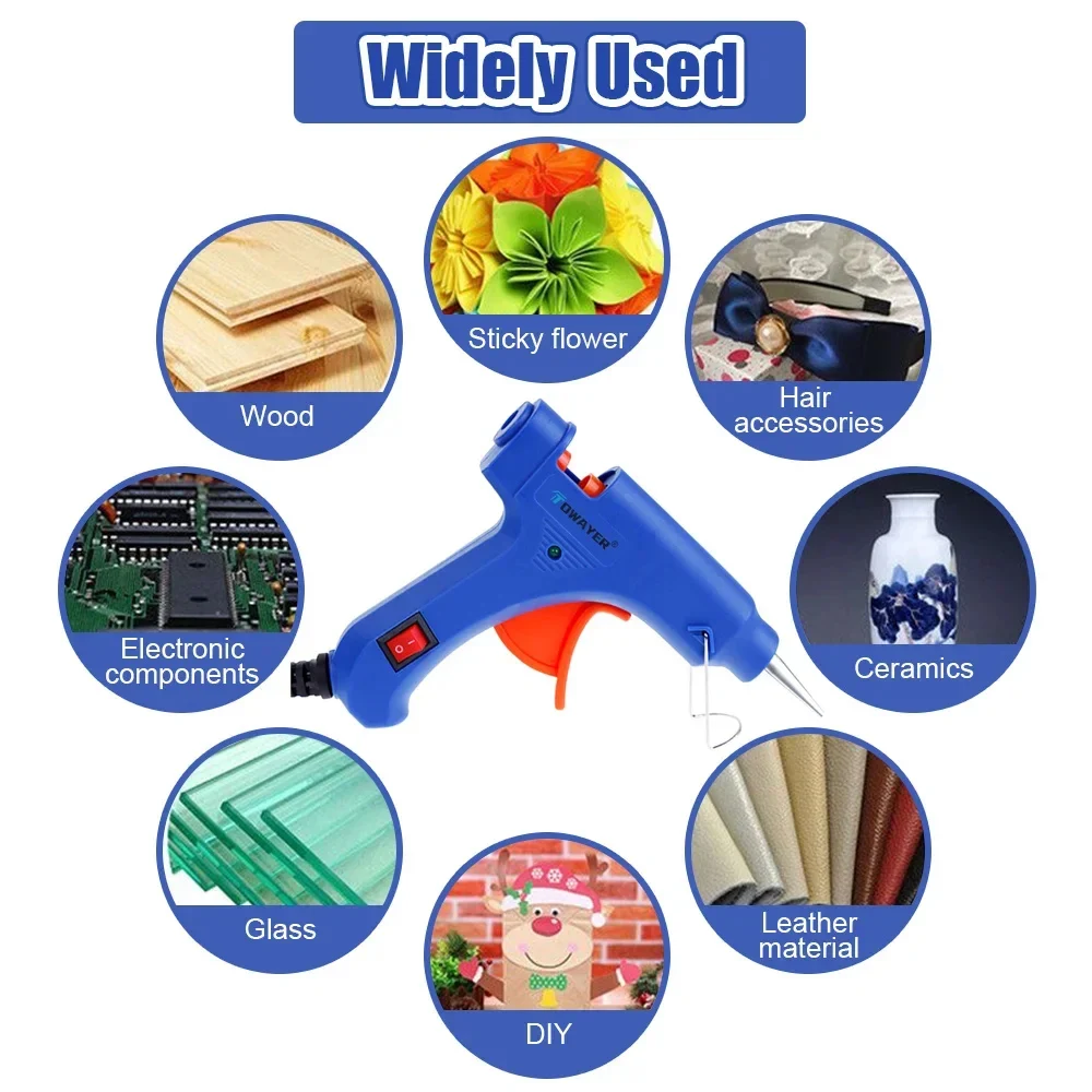 Hot Melt Glue Gun With 7mm*100m Glue Sticks 20W Electric Mini Household Tool
