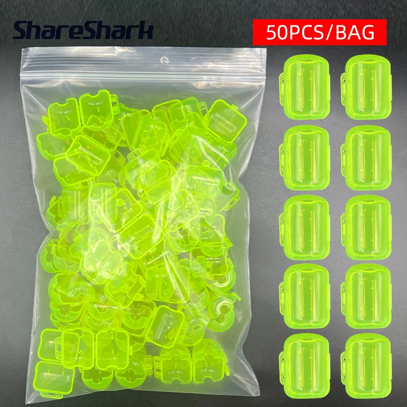 50 protecteurs d'hameçons calmar ShareShark - Coques parapluie pour hameçons crevettes et bois