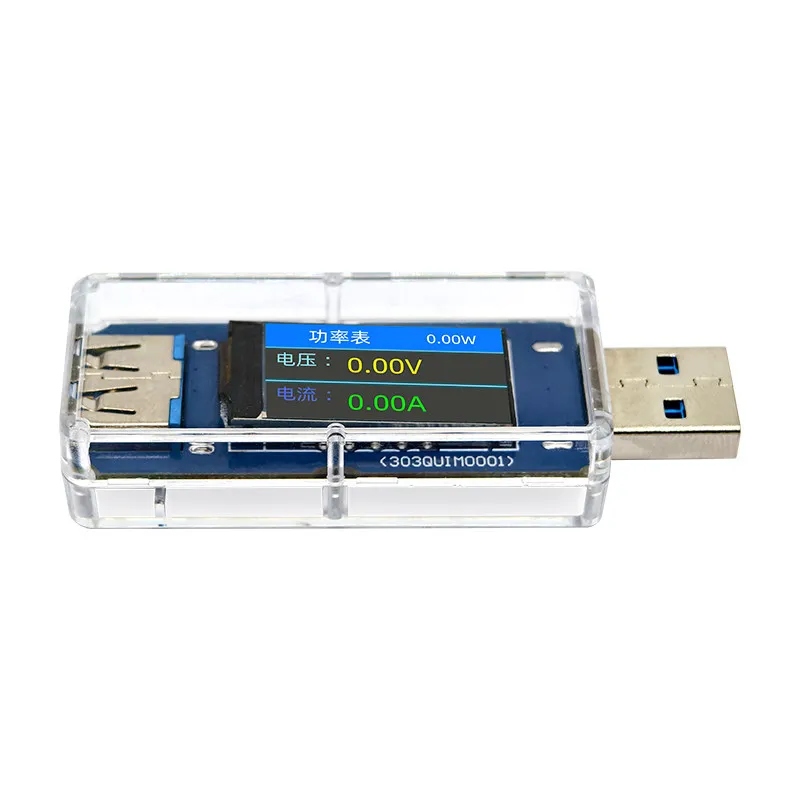 USB 전압 및 전류 측정기 DC 전력 측정기 테스터 컬러 스크린 \n 0.96인치 TFT 컬러 스크린 0-24V 0-3A