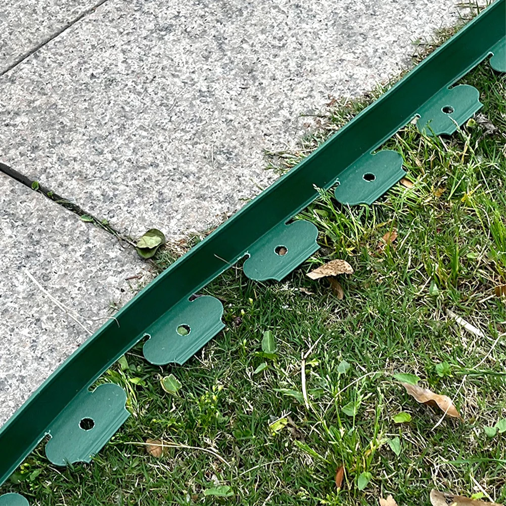 【Breeins】Landscape Edging Length No Digging Garden Edging Kit Include 15/30 Spikes, Premium Yard Edging Fence with One Spike p
