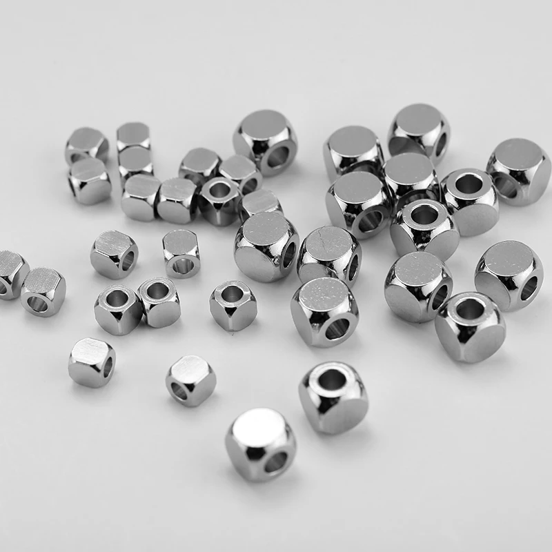 Charm Spacer Beads for Jewelry Making 6mm Stainless Steel