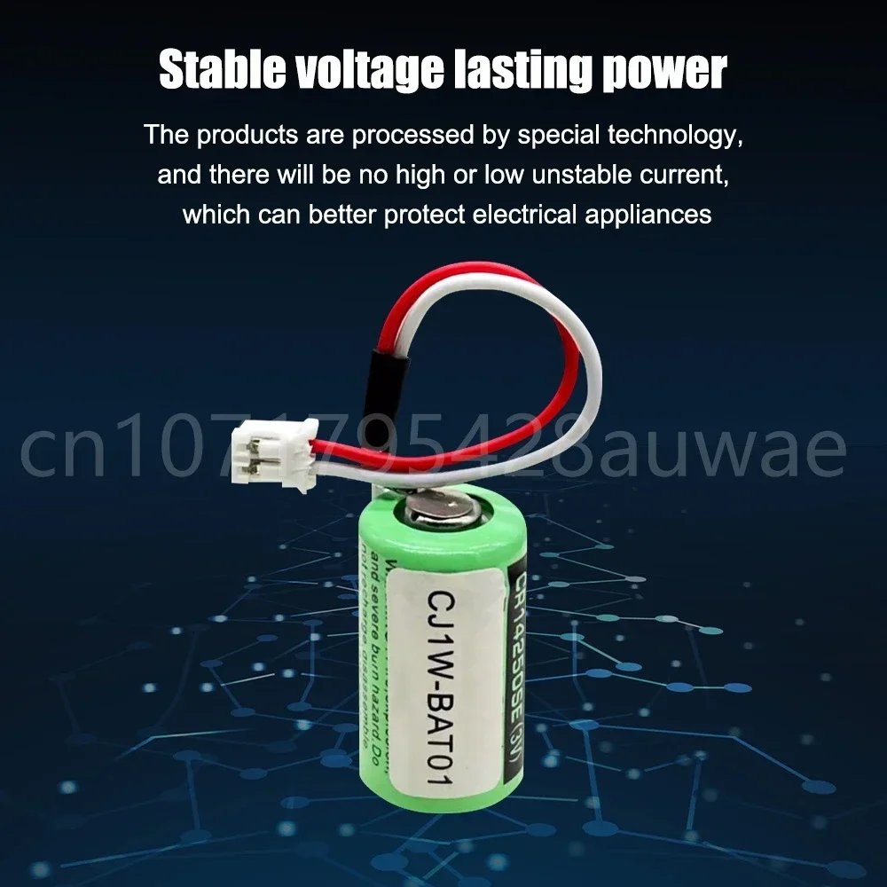 2PCS CR14250SE-R CJ1W-BAT01 CP1W-BAT01 PLC CNC Lithium Battery 3V 1000mAh With Wpecial Plug / connectors