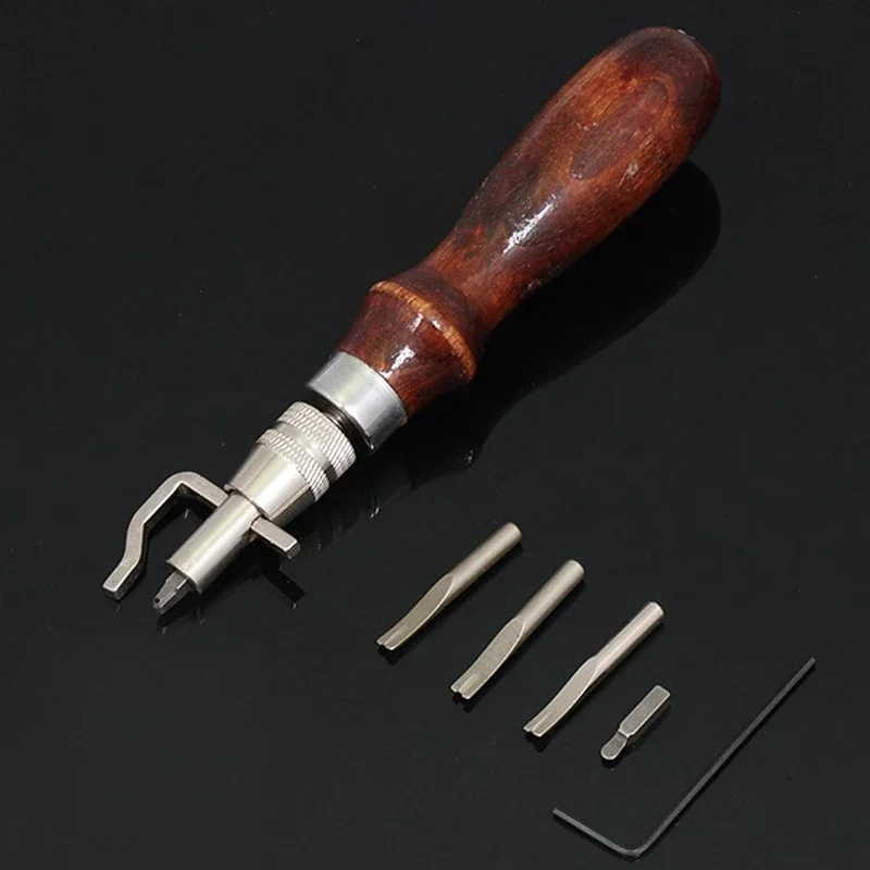 7 in 1 Set Pro Leathercraft Adjustable Stitching and Groover Crease Leather Tool DIY Handmade Practical