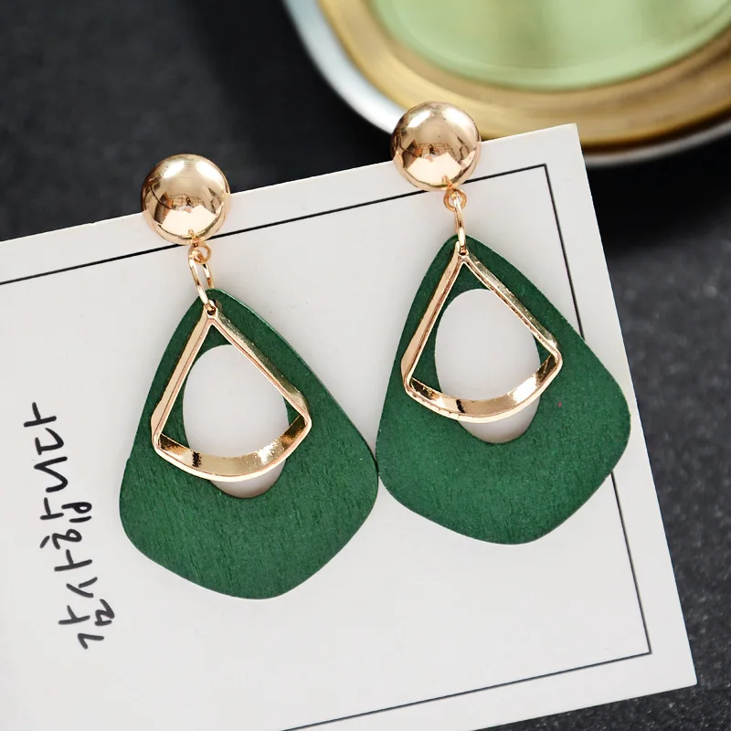 ES3222 Bohemia Earrings Statement Jewelry Exaggerated Ethnic Hollow Out Geometric Drop Earrings For Women Boho Style