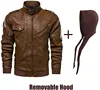 New Autumn Winter Leather Dodge Logo Men's Jacket Removable Hoodied Motorcycle Jacket Men Leather Mens Jackets 4