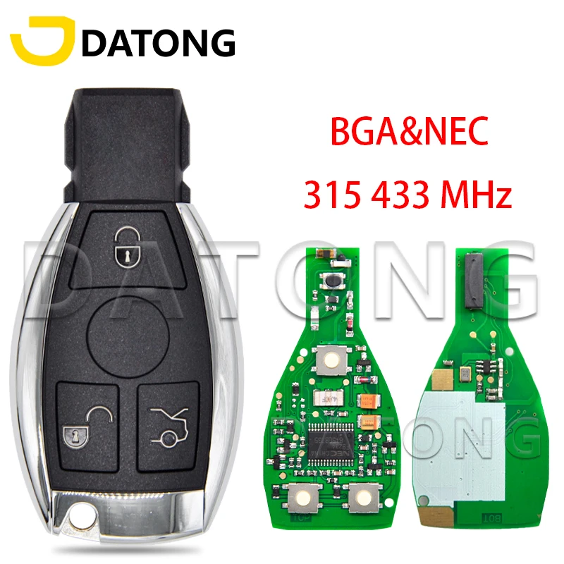 

Datong World Car Remote Key For Mercedes Benz W203 W204 W205 W210 W211 W212 W221 W222 A B C E S Class BGA &NEC 315/433Mhz Card