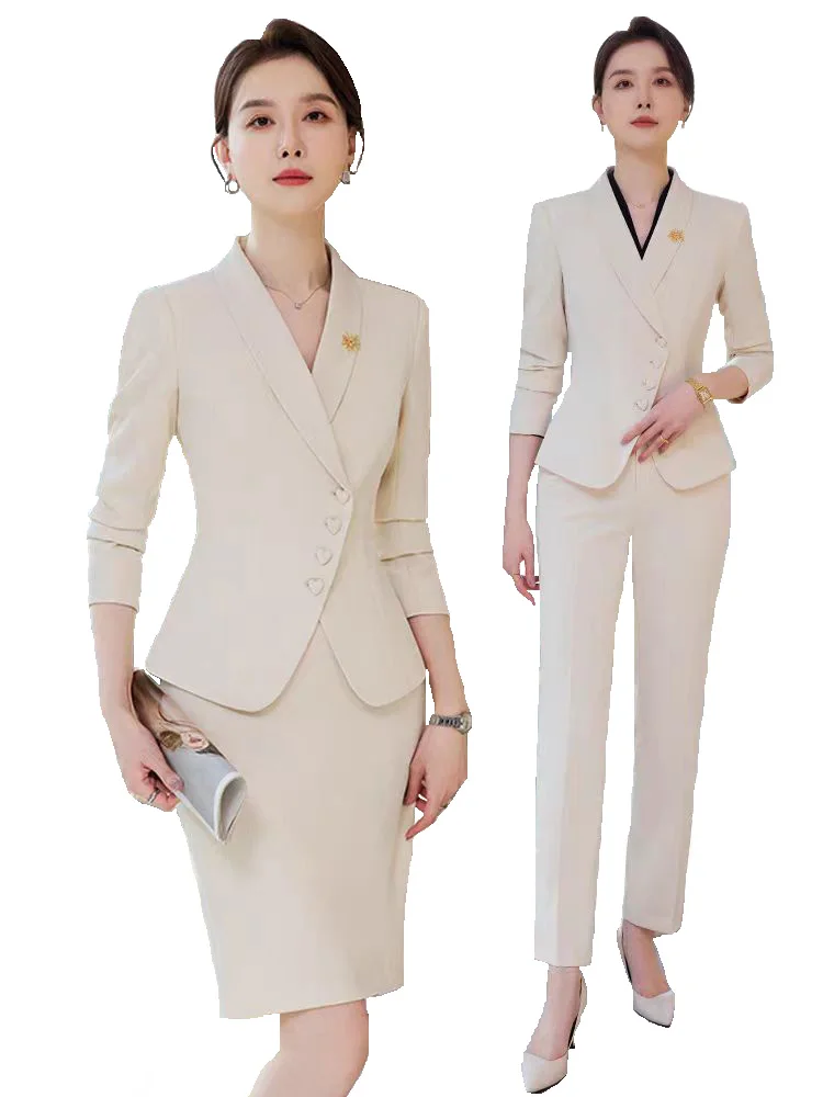 Office Business Women's Suit Pants Two-piece Set 2024 New