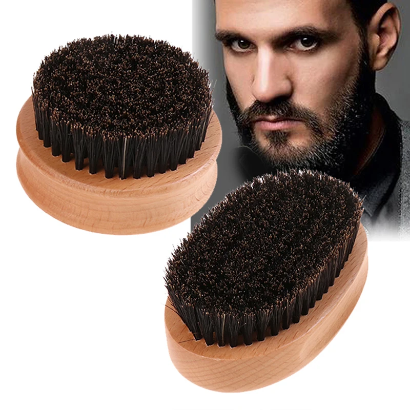 

Чистящая щетина, щетка для мытья бороды с деревянной ручкой, мягкая щетка для моделирования бороды