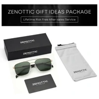 ZENOTTIC 2024, мужские поляризационные солнцезащитные очки с двойным мостом, пилотный оттенок, высококачественные металлические солнцезащитные очки для рыбалки, вождения RTM-2108 — изображение 6