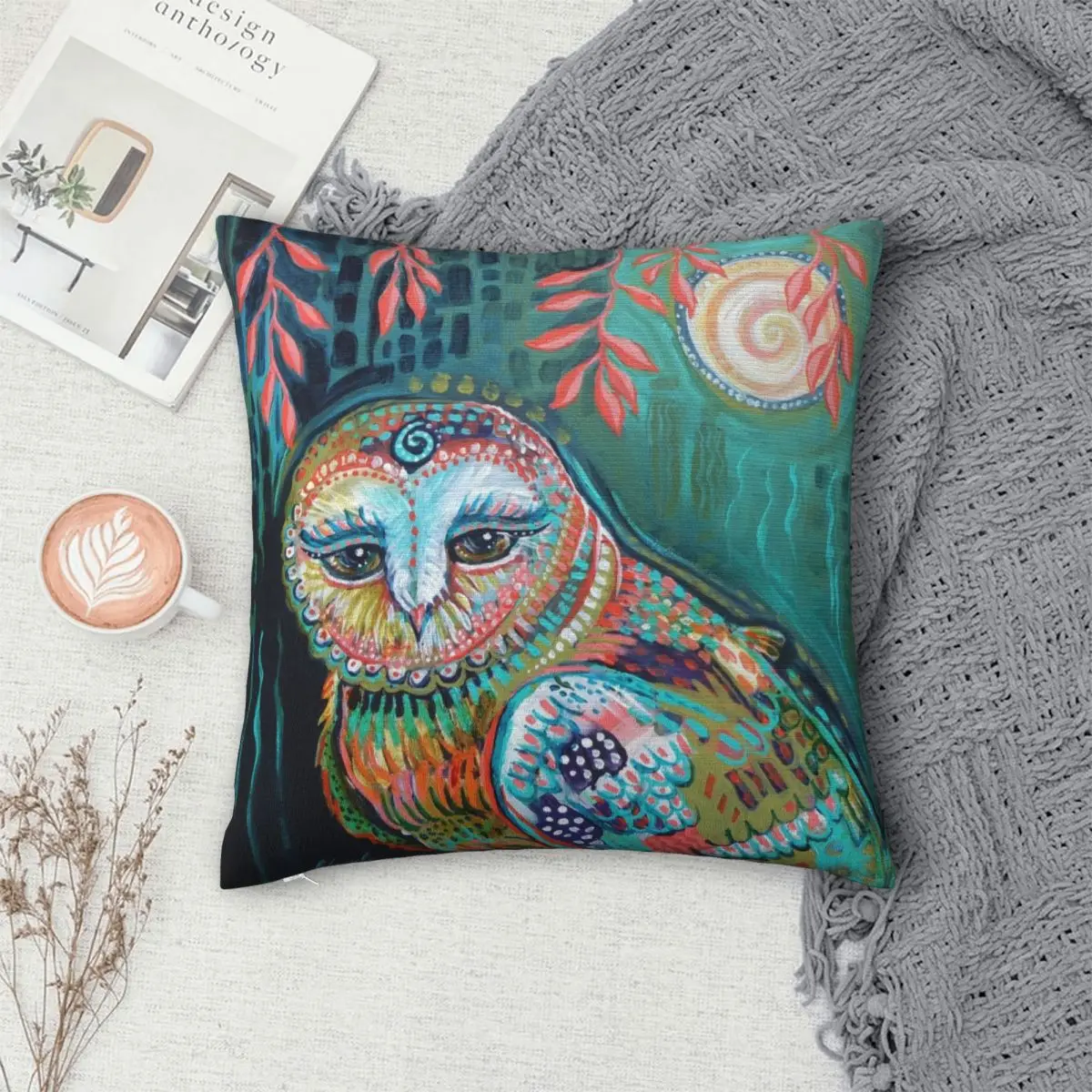 

Волшебная сова, наволочка, красочная птица, природа, новинка, подушка, фотографический чехол для подушки, Наволочки для гостиной, стула