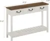 47" Farmhouse Console Table with 3 Drawers, Rustic Entryway Table, Narrow Long Sofa Table for Living Room, Hallway, Behind Couch 2