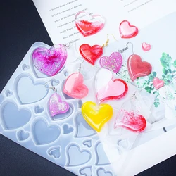 New DIY Geometric Earring Necklace Pendant Casting Silicone Mold Christmas Epoxy Resin Mold Jewelry Handmaking Mould Craft Tool