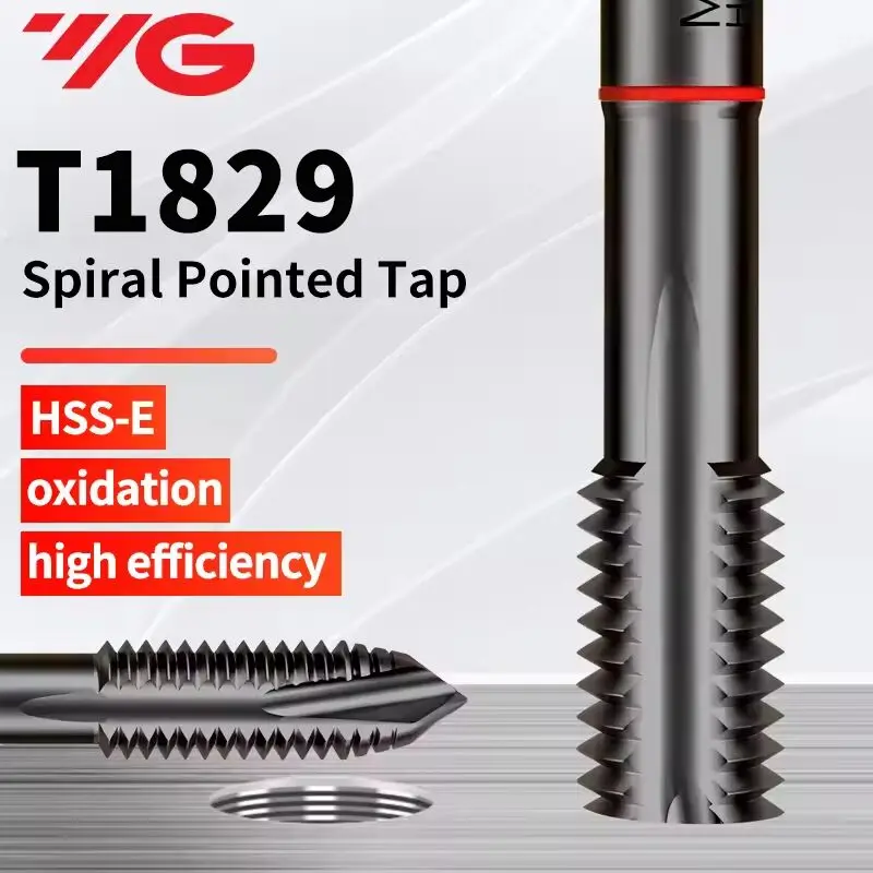 Korea YG T1829 Spiral Pointed Tap Machine Thread Tap