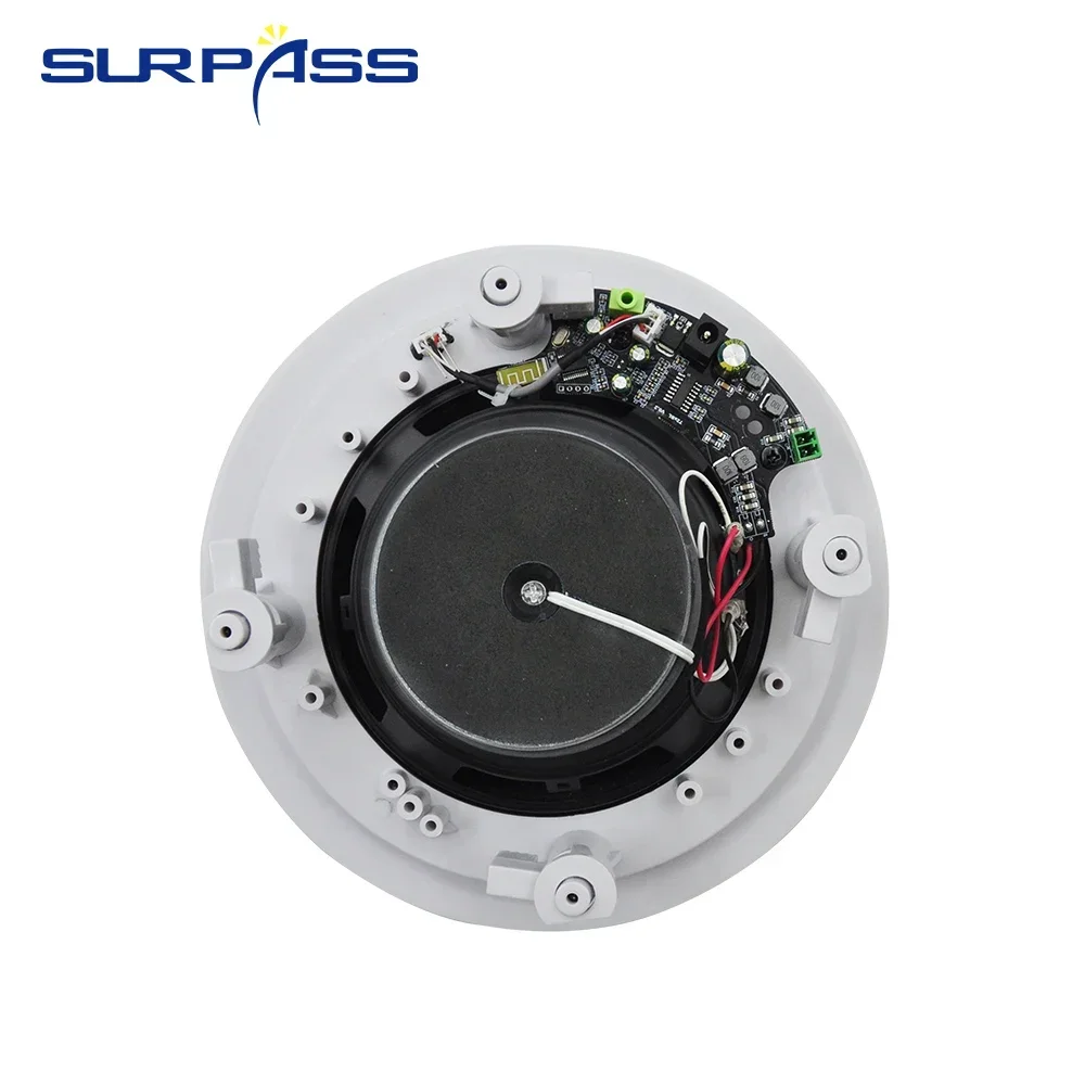 6.5inch 30W Active Ceiling Mount Bluetooth Speaker Built-in Digital Class D Amplifier 2 Way Home In Ceiling Wall Speaker System