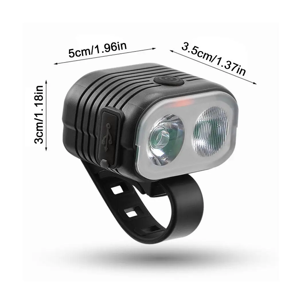 2 In 1 Waterproof USB Rechargeable Bicycle COB Front Light With 120dB Loud Horn 200lm Flashlight Horn Accessories