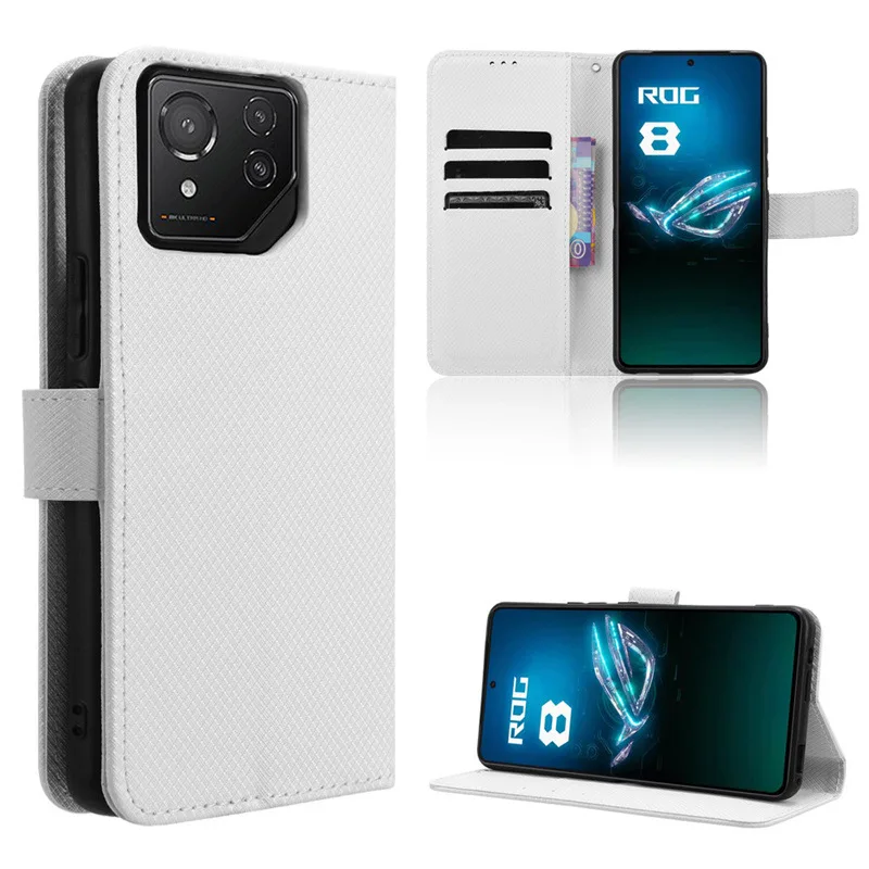 Luxury Leather Flip Wallet Case with Magnetic Book Cover Holder