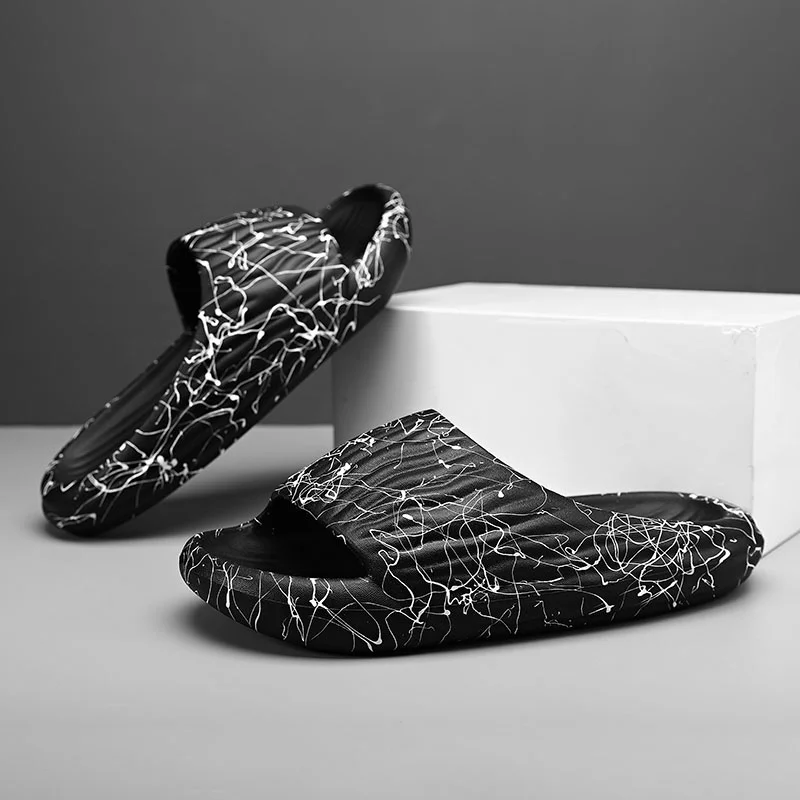 Slip Slippers for Men Non-Slip With Thick Sole Soft Foam Sliders Slip Comfy Slipper for Indoor  Outdoor_voghion.com