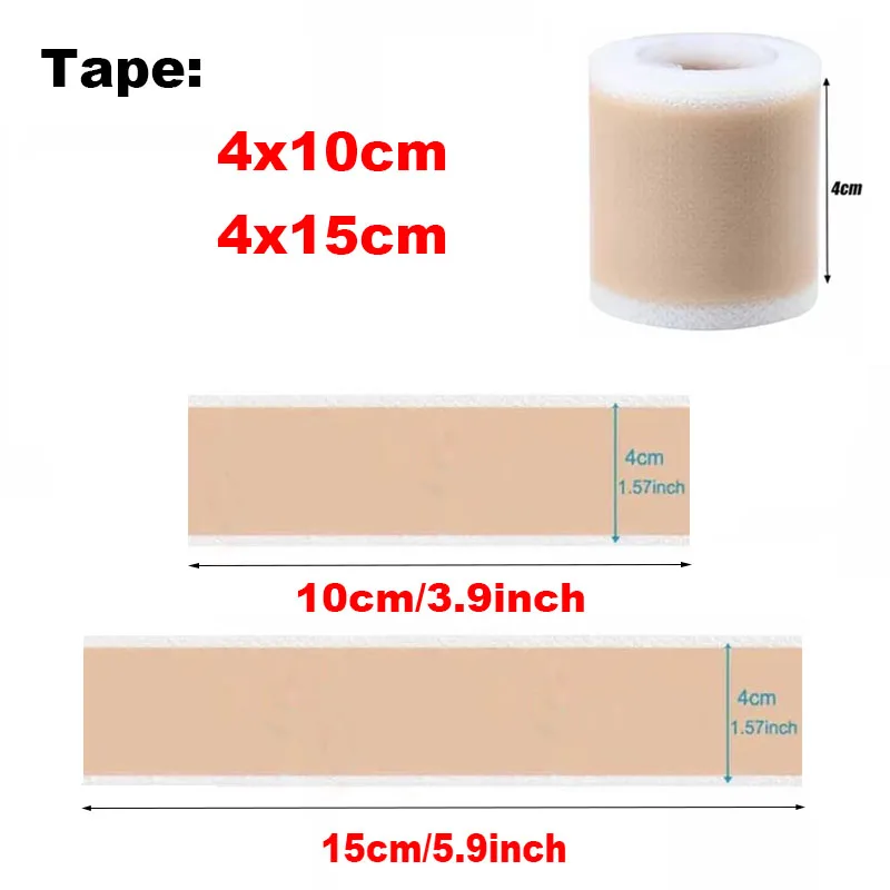 Silicone Gel Scar Sheet – Arrbehandlingstape mot Akne, Kirurgi, Brannskader og Hudskader (4x10/15/50/150cm) 1