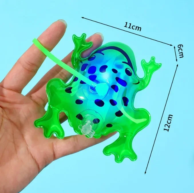 Mini Inflatable Frog Balloon Pendant Stress Relief Glowing Small Frog Toy For Night Market Street Stall