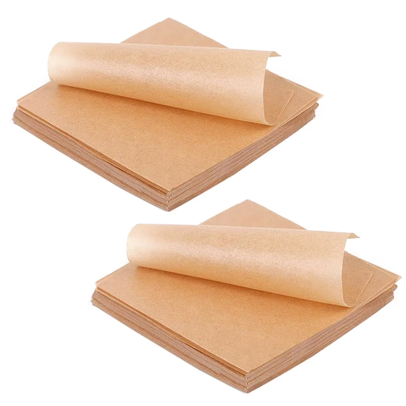 1000 Sheets Precut 4x4 Parchment Paper Squares, Bulk Brown