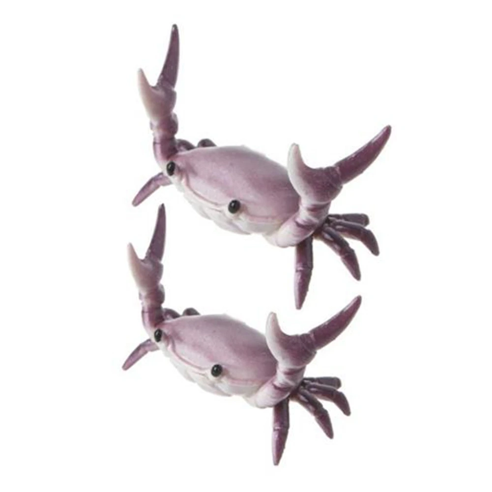 

2Pcs New Creative Cute Crab Pen Holder Weightlifting Crabs Penholder Bracket Storage Rack Gift Stationery Purple