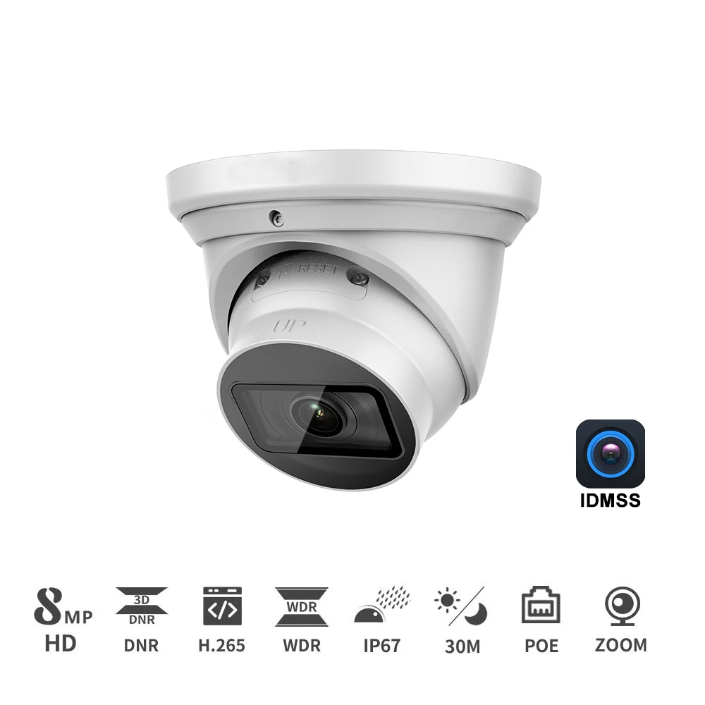 

Dahua оригинальный IPC-HDW2831T-ZS 8MP 4K 5X Zoom Vari-focal POE слот для sd-карты H.265 + 40M IR IVS IP67 Starlight ip-камера для очков