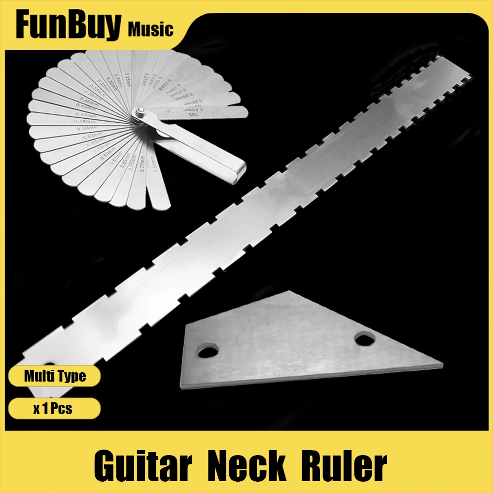 Dual Scale Guitar Neck Ruler Rulers For Check Fretboard String Level