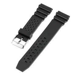 Enhanced Silicone Waterproof Watch Strap - Durable Rubber Replacement Band, Black Wristbelt, 18/20/22mm - 22mm (Black)