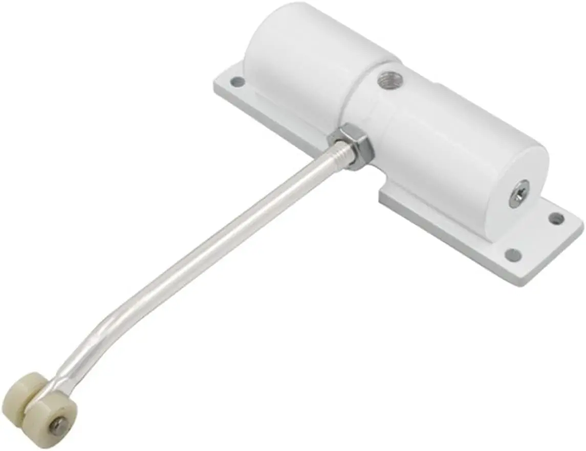 Door Closer Black Automatic Heavy Duty Safety Spring Closer for Interior Exterior Automatic Adjustable Surface Mounted