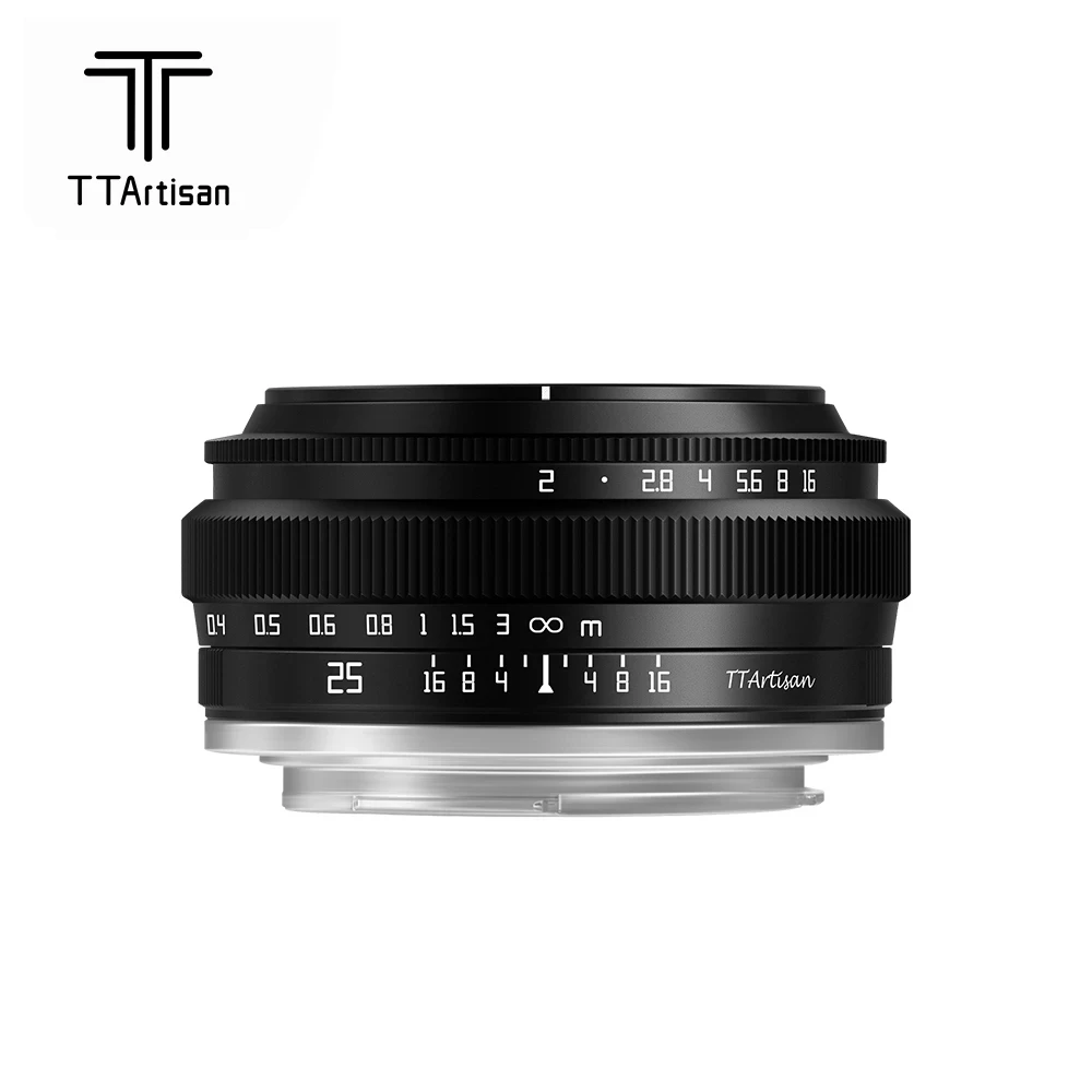 

TTArtisan 25mm F2 Camera Lens for Sony E Mount a6400 Fujifilm XA XT4 XT30 Canon M50 R7 R10 Panasonic Olympus M43 Nikon Z30 Z50