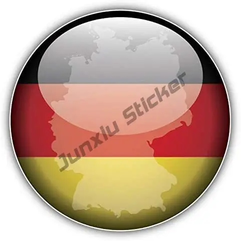 Deutschland Flagge Crest Vinyl Aufkleber WWII Deutsch Flagge