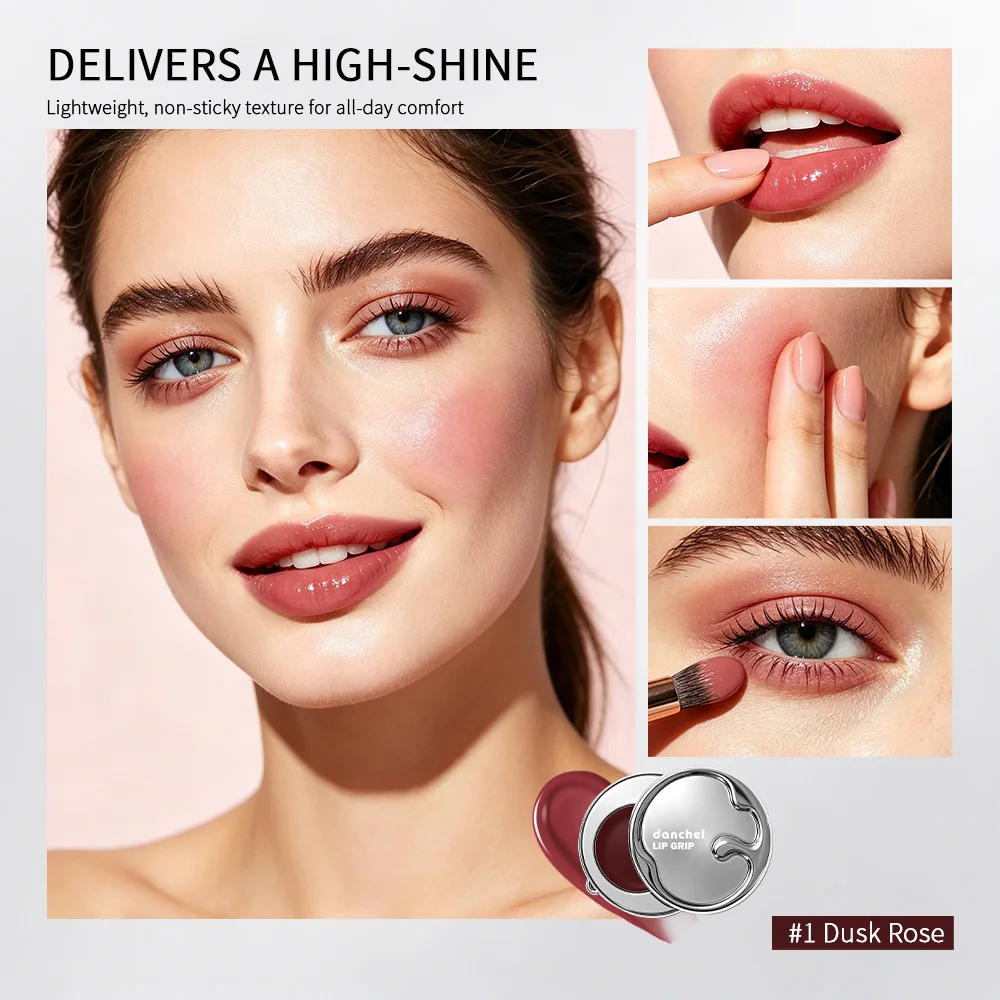 Dual-Use Lip & Cheek Balm with Magnetic Case - Long-Lasting Hydration & Nourishing Formula