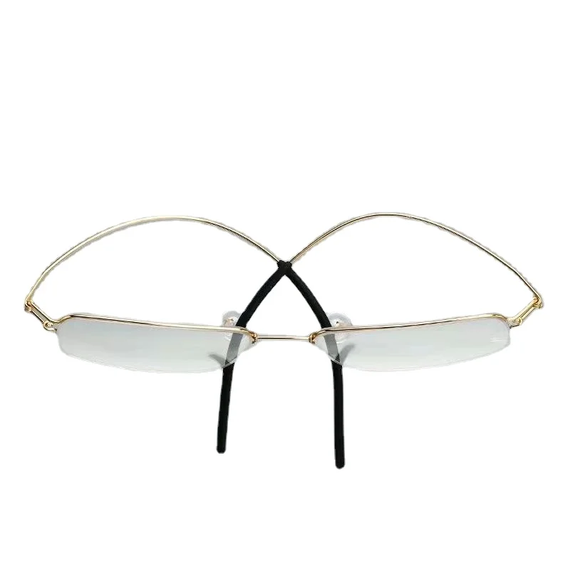 Reading Glasses 5g New Men Women Rimless Anti Blue Light Bifocal Far Near Magnification Eyewear Presbyopic +150 +200